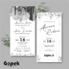 UNDANGAN PERNIKAHAN SIMPLE - UNDANGAN NIKAH ELEGAN GOPEK BW - ELEGAN INVITATION - Gopek BW 31
