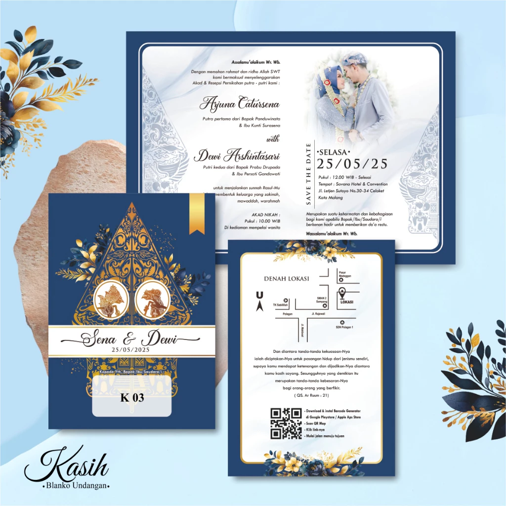 Undangan Pernikahan Murah Full Colour Borderless BC Gramatur 150 Kasih Teknos Indonesia - Gambar 4