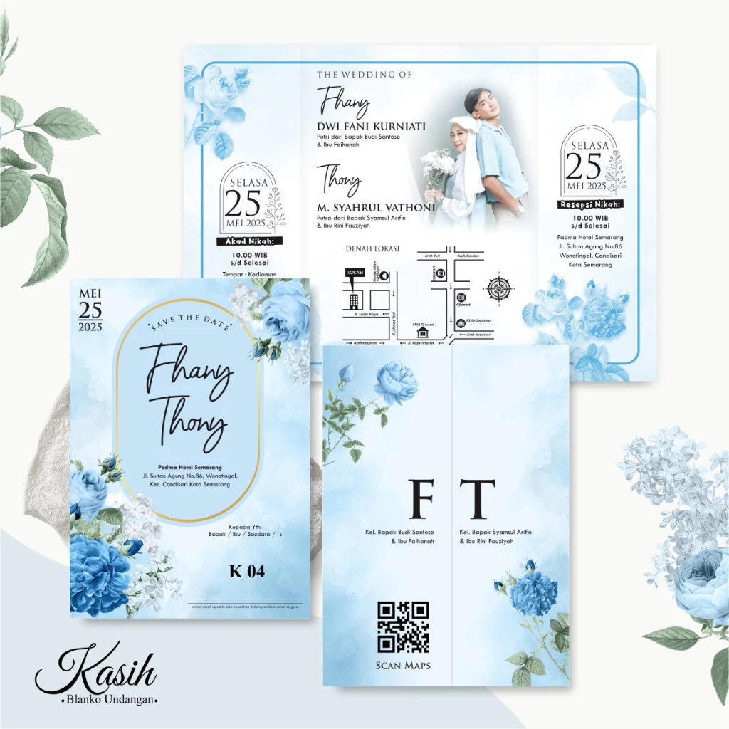 Undangan Pernikahan Murah Full Colour Borderless BC Gramatur 150 Kasih Teknos Indonesia - Gambar 5