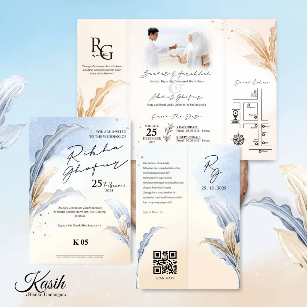 Undangan Pernikahan Murah Full Colour Borderless BC Gramatur 150 Kasih Teknos Indonesia - Gambar 6