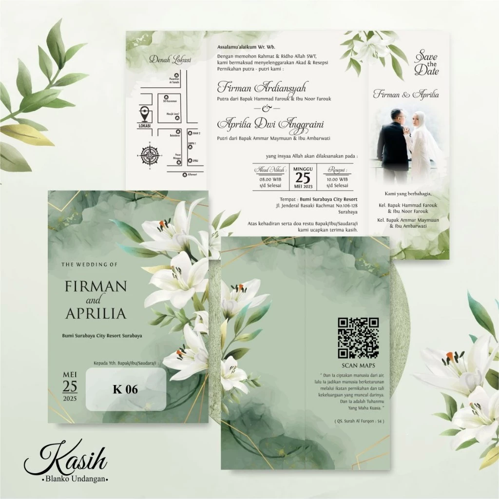 Undangan Pernikahan Murah Full Colour Borderless BC Gramatur 150 Kasih Teknos Indonesia - Gambar 7