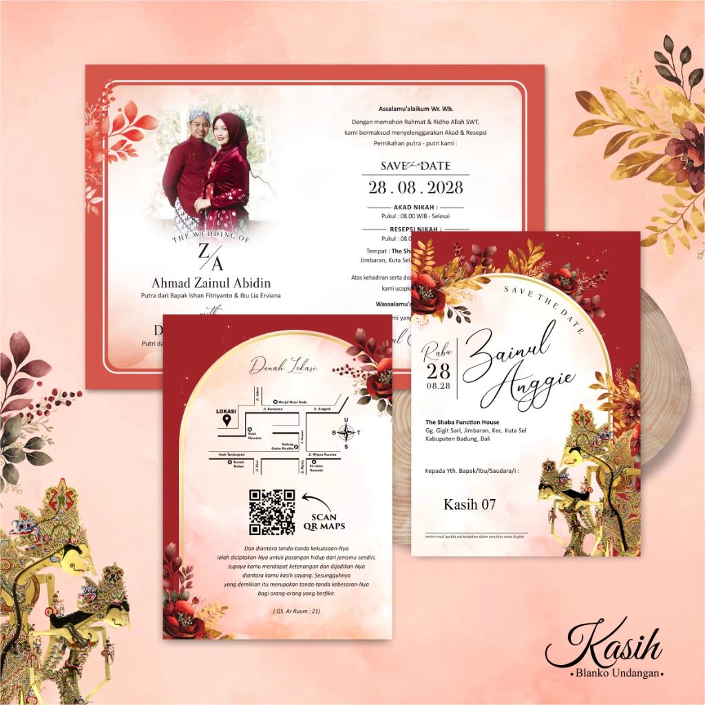 Undangan Pernikahan Murah Full Colour Borderless BC Gramatur 150 Kasih Teknos Indonesia - Gambar 8