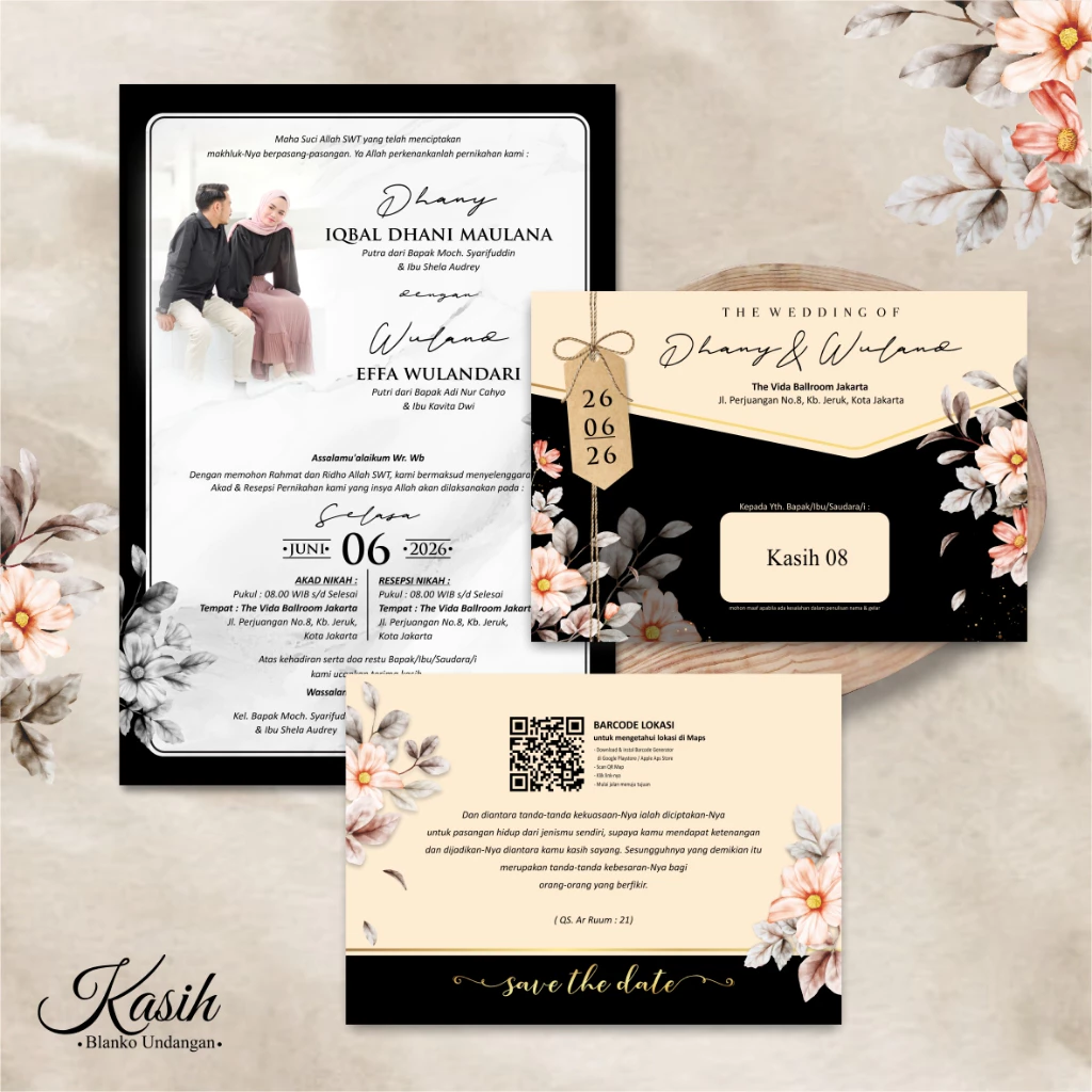 Undangan Pernikahan Murah Full Colour Borderless BC Gramatur 150 Kasih Teknos Indonesia - Gambar 9