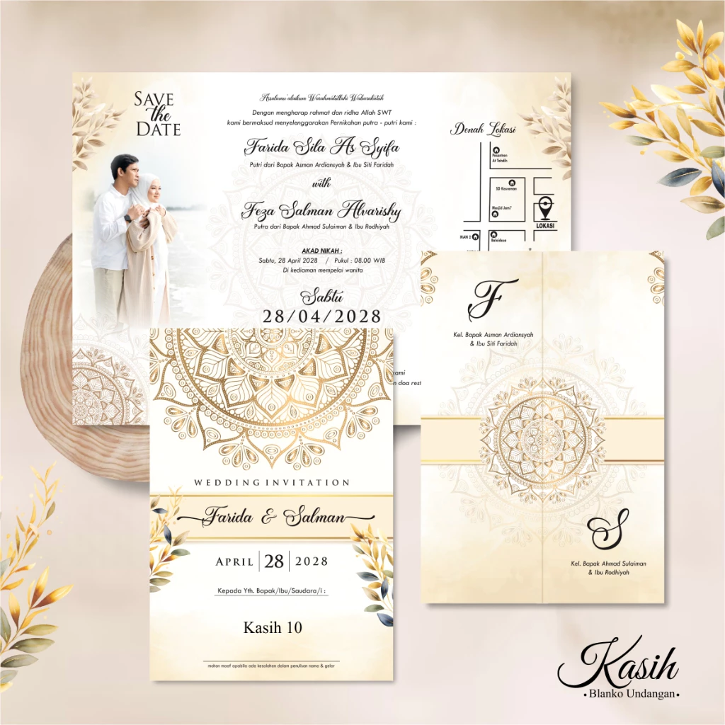 Undangan Pernikahan Murah Full Colour Borderless BC Gramatur 150 Kasih Teknos Indonesia - Gambar 11