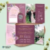 UNDANGAN PERNIKAHAN GLOSSY FULL COLOUR ELEGANT - UNDANGAN NIKAH LUXURY INVITATION - Luxury T34