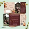 UNDANGAN PERNIKAHAN GLOSSY FULL COLOUR ELEGANT - UNDANGAN NIKAH LUXURY INVITATION - Luxury T36