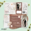 UNDANGAN PERNIKAHAN GLOSSY FULL COLOUR ELEGANT - UNDANGAN NIKAH LUXURY INVITATION - Luxury T42