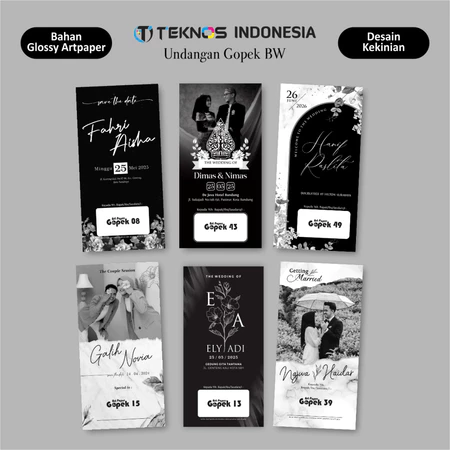 UNDANGAN PERNIKAHAN SIMPLE - UNDANGAN NIKAH ELEGAN GOPEK BW - ELEGAN INVITATION