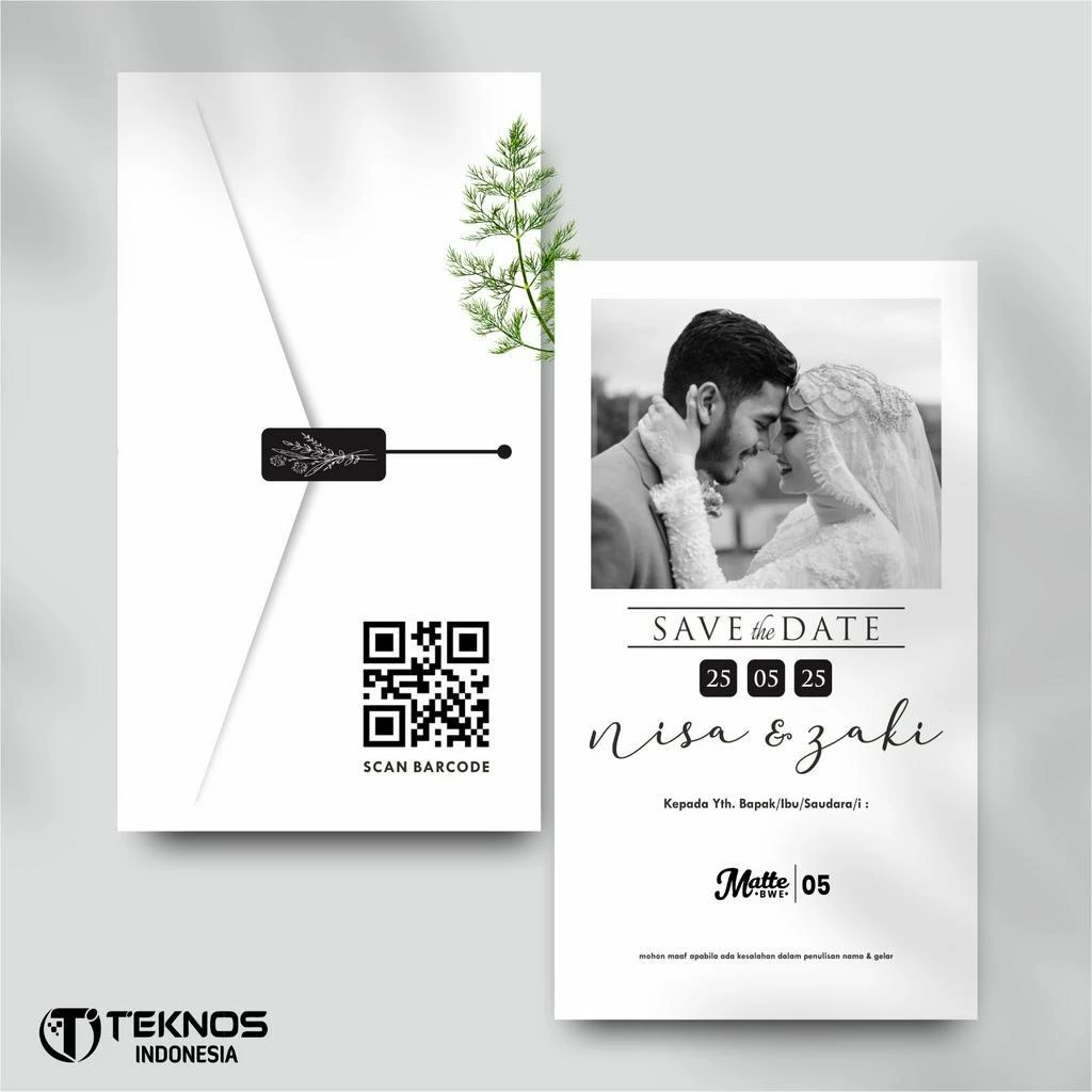 UNDANGAN AMPLOP PERNIKAHAN MATTE BW ENVELOPE - Gambar 6