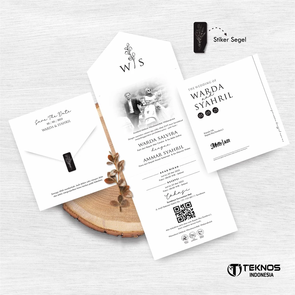 UNDANGAN AMPLOP PERNIKAHAN MATTE BW ENVELOPE - Gambar 7