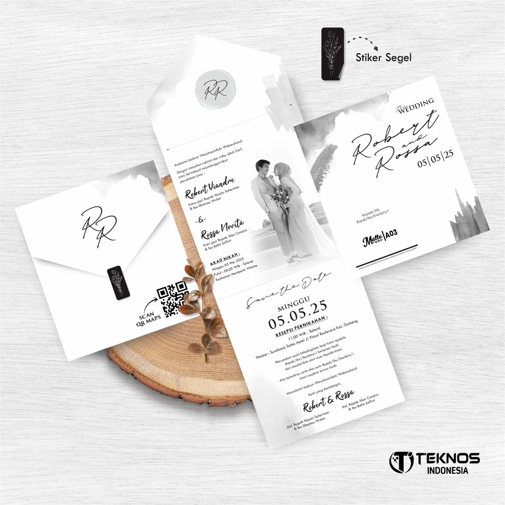 UNDANGAN AMPLOP PERNIKAHAN MATTE BW ENVELOPE - Gambar 9