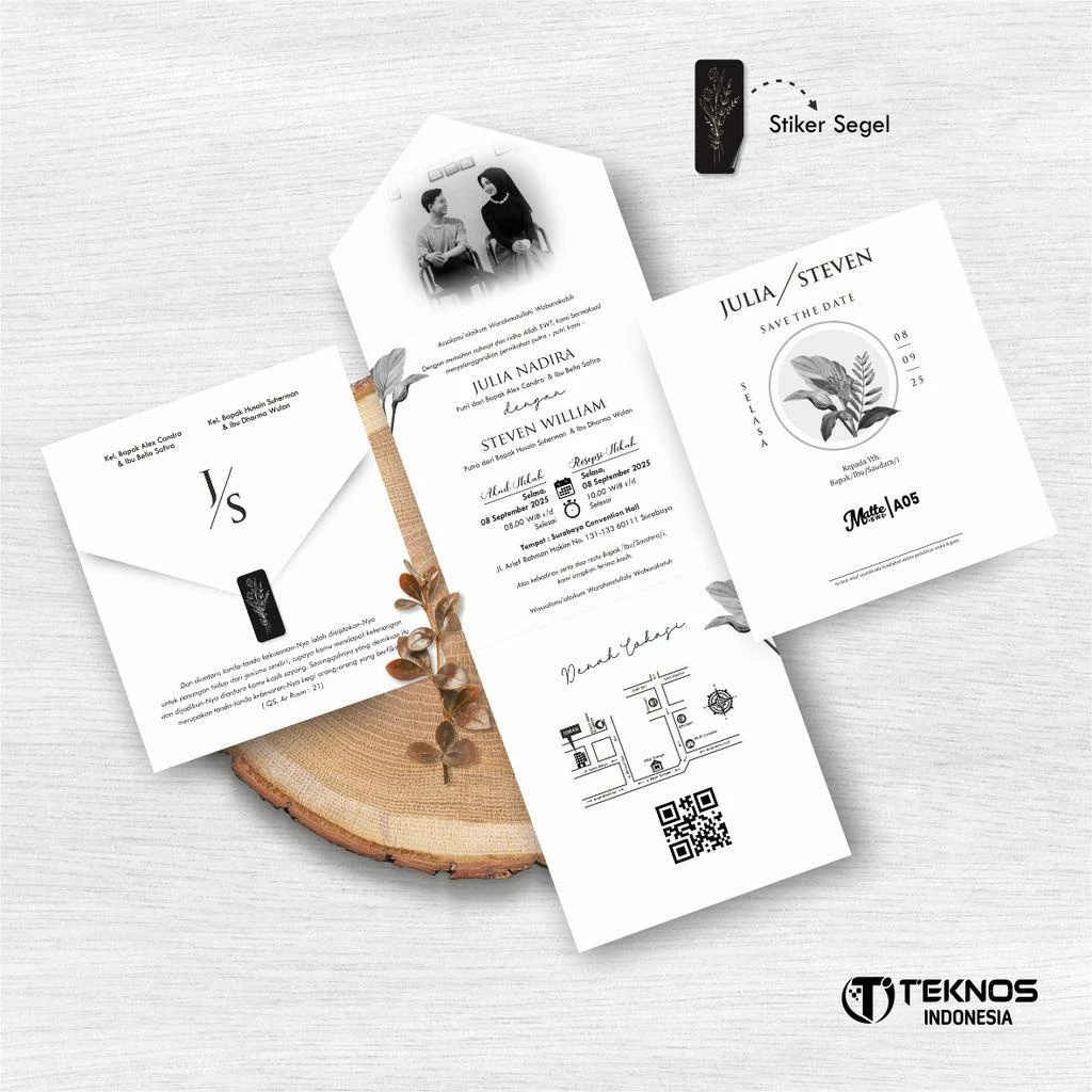 UNDANGAN AMPLOP PERNIKAHAN MATTE BW ENVELOPE - Gambar 11