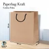 PAPER BAG POLOS READY STOCK - TAS SOUVENIR PERNIKAHAN BAHAN KRAFT - PAPERBAG HARGA ECER - KRAFT UK 22X25X10