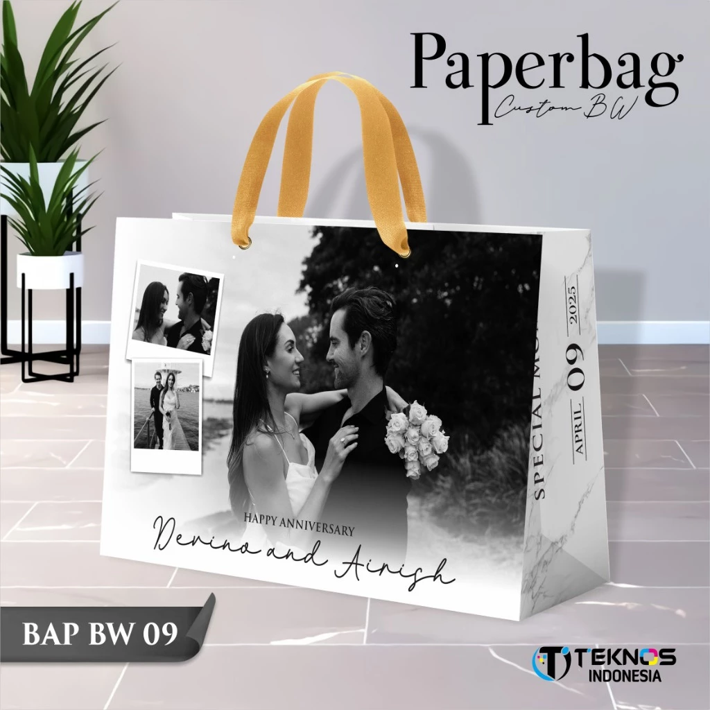 PAPER BAG WEDDING CUSTOM FOTO BW - PAPERBAG BRIDESMAID KERTAS TEBAL - PAPERBAG KUALITAS PREMIUM BAP BW - Gambar 10