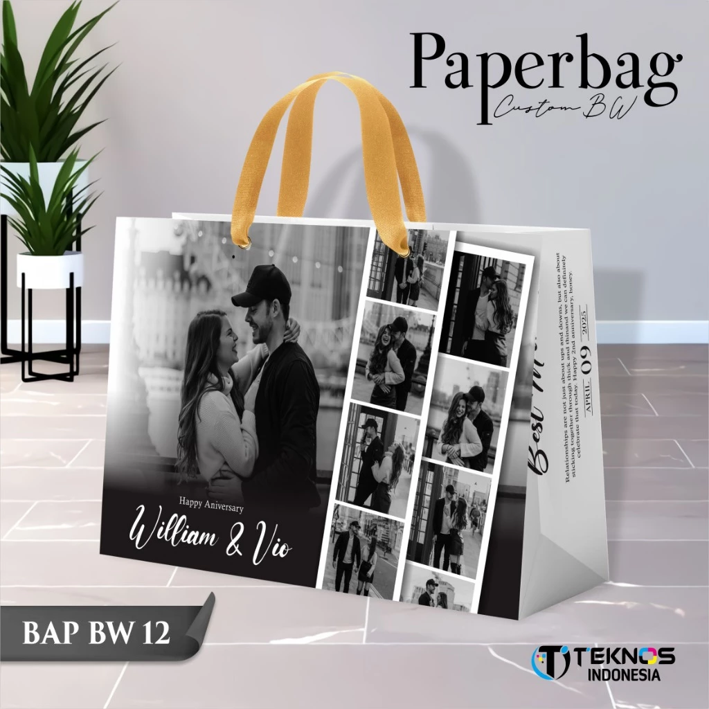 PAPER BAG WEDDING CUSTOM FOTO BW - PAPERBAG BRIDESMAID KERTAS TEBAL - PAPERBAG KUALITAS PREMIUM BAP BW - Gambar 13