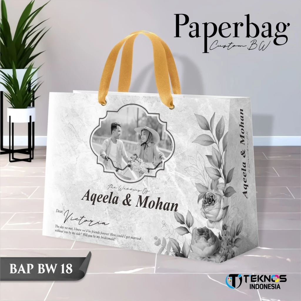 PAPER BAG WEDDING CUSTOM FOTO BW - PAPERBAG BRIDESMAID KERTAS TEBAL - PAPERBAG KUALITAS PREMIUM BAP BW - Gambar 19
