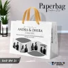 PAPER BAG WEDDING CUSTOM FOTO BW - PAPERBAG BRIDESMAID KERTAS TEBAL - PAPERBAG KUALITAS PREMIUM BAP BW - BAP BW 21