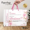 PAPER BAG BRIDESMAID CUSTOM - TAS PAPER BAG BRIDESMAID SIMPLE ELEGANT BAHAN BRIEF CARD - BBC - BBC 05-PINK