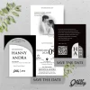 UNDANGAN PERNIKAHAN GLOSSY MENGKILAP ELEGAN - UNDANGAN NIKAH GLOSSY BW SERI 2 - BW GLOSSY A54
