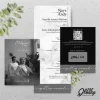 UNDANGAN PERNIKAHAN GLOSSY MENGKILAP ELEGAN - UNDANGAN NIKAH GLOSSY BW SERI 2 - BW GLOSSY A58