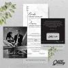 UNDANGAN PERNIKAHAN GLOSSY MENGKILAP ELEGAN - UNDANGAN NIKAH GLOSSY BW SERI 2 - BW GLOSSY A59
