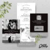 UNDANGAN PERNIKAHAN GLOSSY MENGKILAP ELEGAN - UNDANGAN NIKAH GLOSSY BW SERI 2 - BW GLOSSY A72