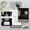 UNDANGAN PERNIKAHAN GLOSSY MENGKILAP ELEGAN - UNDANGAN NIKAH GLOSSY BW SERI 2 - BW GLOSSY A73