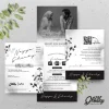 UNDANGAN PERNIKAHAN GLOSSY MENGKILAP ELEGAN - UNDANGAN NIKAH GLOSSY BW SERI 2 - BW GLOSSY A74