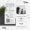 SIMPLE AND  ELEGANT  WEDDING INVITATION - FOLKSY BW INVITATIONS - FOLSKY 20