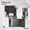 UNDANGAN NIKAH MENGKILAP MURAH ELEGAN - UNDANGAN PERNIKAHAN GLOSSY BW THREE - GLOSSY BW THREE 06