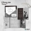 UNDANGAN NIKAH MENGKILAP MURAH ELEGAN - UNDANGAN PERNIKAHAN GLOSSY BW THREE - GLOSSY BW THREE 08