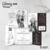 UNDANGAN NIKAH MENGKILAP MURAH ELEGAN - UNDANGAN PERNIKAHAN GLOSSY BW THREE - GLOSSY BW THREE 09