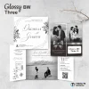 UNDANGAN NIKAH MENGKILAP MURAH ELEGAN - UNDANGAN PERNIKAHAN GLOSSY BW THREE - GLOSSY BW THREE 10