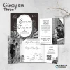 UNDANGAN NIKAH MENGKILAP MURAH ELEGAN - UNDANGAN PERNIKAHAN GLOSSY BW THREE - GLOSSY BW THREE 11