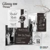 UNDANGAN NIKAH MENGKILAP MURAH ELEGAN - UNDANGAN PERNIKAHAN GLOSSY BW THREE - GLOSSY BW THREE 12