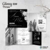 UNDANGAN NIKAH MENGKILAP MURAH ELEGAN - UNDANGAN PERNIKAHAN GLOSSY BW THREE - GLOSSY BW THREE 13