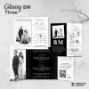 UNDANGAN NIKAH MENGKILAP MURAH ELEGAN - UNDANGAN PERNIKAHAN GLOSSY BW THREE - GLOSSY BW THREE 14