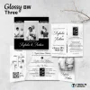 UNDANGAN NIKAH MENGKILAP MURAH ELEGAN - UNDANGAN PERNIKAHAN GLOSSY BW THREE - GLOSSY BW THREE 15