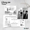 UNDANGAN NIKAH MENGKILAP MURAH ELEGAN - UNDANGAN PERNIKAHAN GLOSSY BW THREE - GLOSSY BW THREE 16