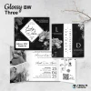 UNDANGAN NIKAH MENGKILAP MURAH ELEGAN - UNDANGAN PERNIKAHAN GLOSSY BW THREE - GLOSSY BW THREE 19