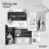 UNDANGAN NIKAH MENGKILAP MURAH ELEGAN - UNDANGAN PERNIKAHAN GLOSSY BW THREE - GLOSSY BW THREE 22