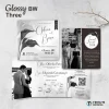 UNDANGAN NIKAH MENGKILAP MURAH ELEGAN - UNDANGAN PERNIKAHAN GLOSSY BW THREE - GLOSSY BW THREE 24