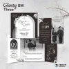 UNDANGAN NIKAH MENGKILAP MURAH ELEGAN - UNDANGAN PERNIKAHAN GLOSSY BW THREE - GLOSSY BW THREE 26