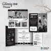 UNDANGAN NIKAH MENGKILAP MURAH ELEGAN - UNDANGAN PERNIKAHAN GLOSSY BW THREE - GLOSSY BW THREE 32