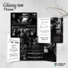 UNDANGAN NIKAH MENGKILAP MURAH ELEGAN - UNDANGAN PERNIKAHAN GLOSSY BW THREE - GLOSSY BW THREE 37