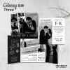 UNDANGAN NIKAH MENGKILAP MURAH ELEGAN - UNDANGAN PERNIKAHAN GLOSSY BW THREE - GLOSSY BW THREE 45