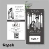 UNDANGAN MINIMALIS HITAM PUTIH - UNDANGAN GOPEK BW SERI 2 - GOPEK BW 57