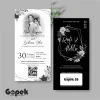 UNDANGAN MINIMALIS HITAM PUTIH - UNDANGAN GOPEK BW SERI 2 - GOPEK BW 58