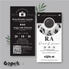 UNDANGAN MINIMALIS HITAM PUTIH - UNDANGAN GOPEK BW SERI 2 - GOPEK BW 60