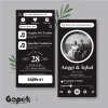 UNDANGAN MINIMALIS HITAM PUTIH - UNDANGAN GOPEK BW SERI 2 - GOPEK BW 61